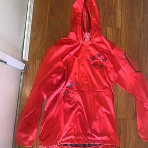 Red Nike 5 star football rain quarter zip